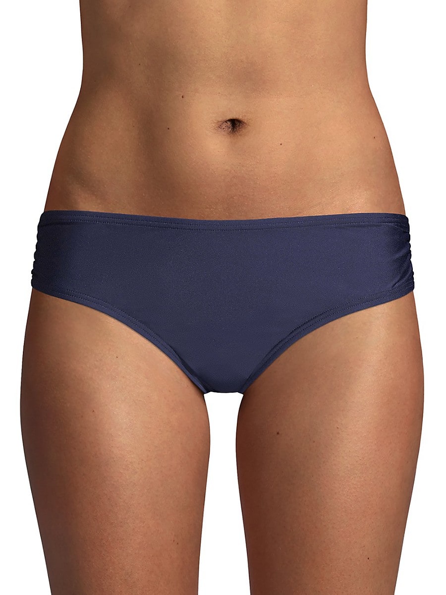 Calvin Klein Womens Ruched Bikini Swim Bottom Separates Black XS - Bellso